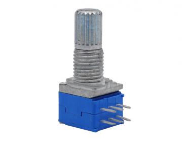 WH9011A-2 dual gang rotary potentiometer with metal shaft 